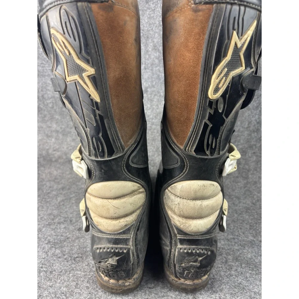 Alpinestars Tech 6 Motocross Boots Mens Size 10 Black Off-Road Dirt Bike Riding